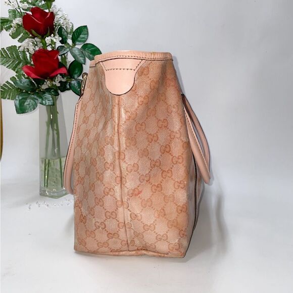 Beautiful! Authentic GUCCI Joy MM Coated Canvas Tote Large - Picture 4 of 13